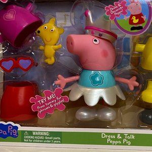 Peppa Pig Talking Dress Up Peppa Large Figure Kids Play Toy Playset Brand New